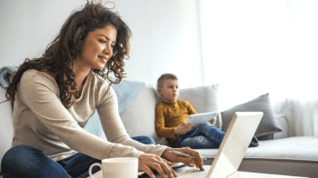 a woman looking for a side job for moms
